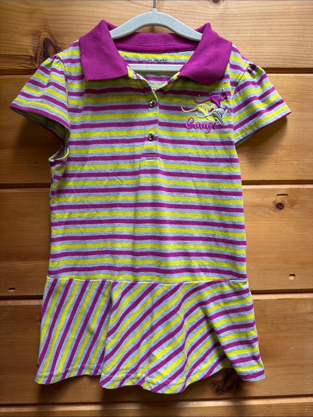 Coogi Kids stripped collar tunic dress 10-12